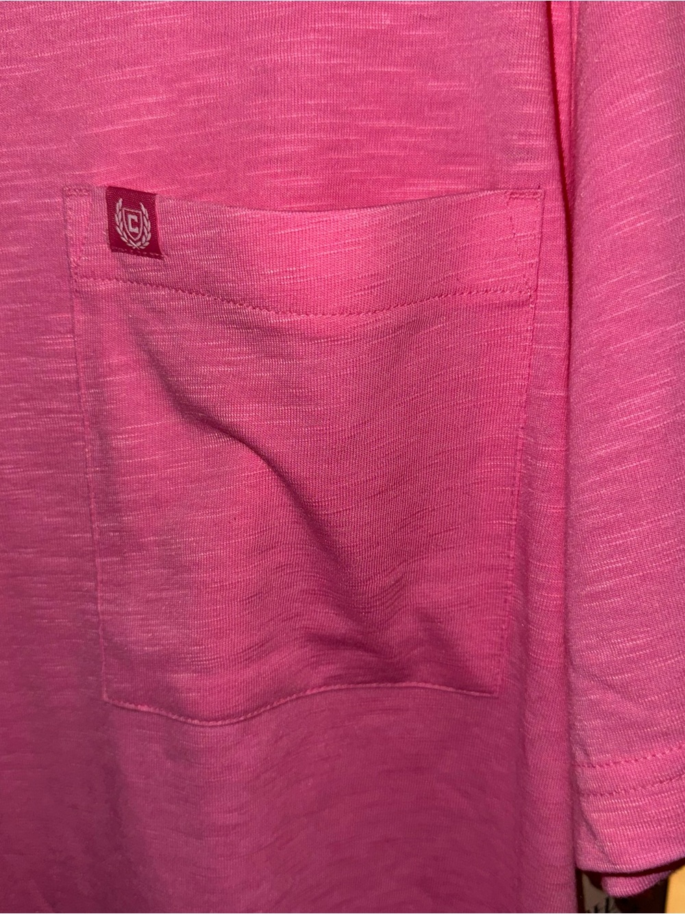Chaps Men's X-Large Pink Pocket T-Shirt NWT Seacoast Wash Slub Jersey Short Slv - Picture 6 of 7